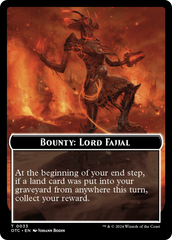 Bounty: Lord Fajjal // Bounty Rules Double-Sided Token [Outlaws of Thunder Junction Commander Tokens] | Gear Gaming Fayetteville