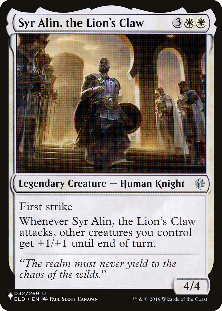 Syr Alin, the Lion's Claw [The List] | Gear Gaming Fayetteville