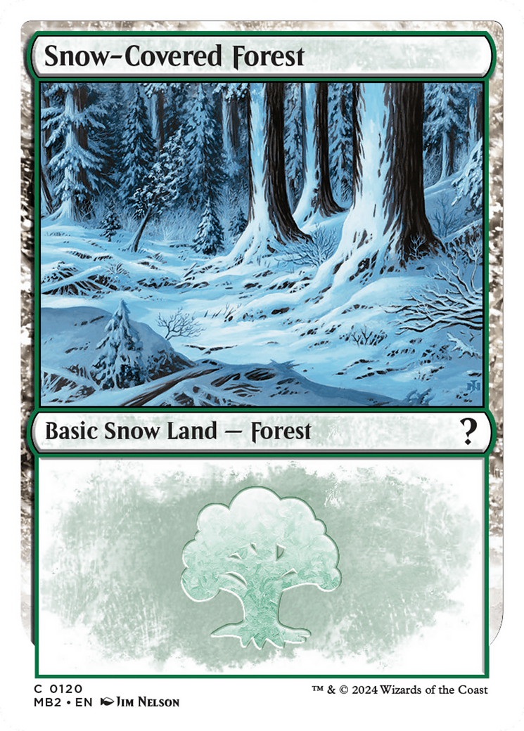 Snow-Covered Forest (White Border) [Mystery Booster 2] | Gear Gaming Fayetteville