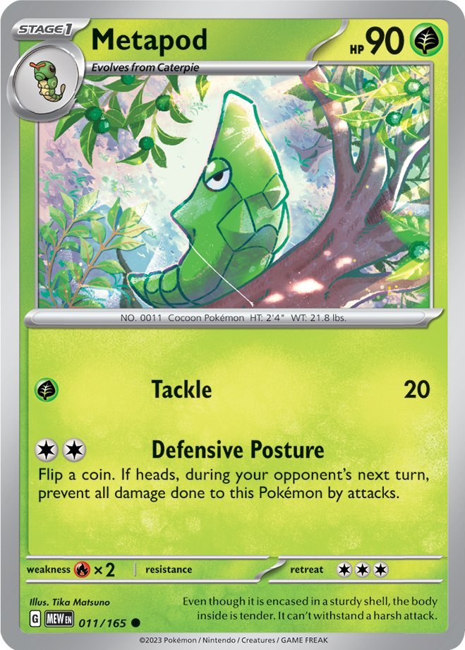 Metapod (011/165) [Scarlet & Violet 151] | Gear Gaming Fayetteville