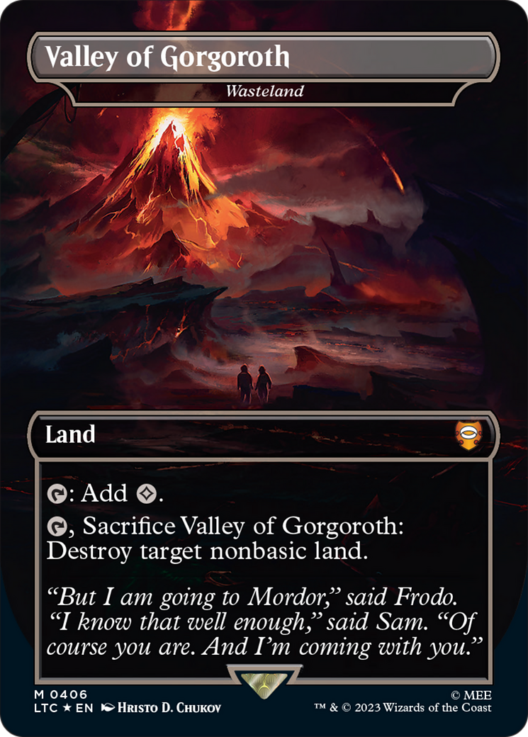 Valley of Gorgoroth - Wasteland (Surge Foil Realms and Relics) [The Lord of the Rings: Tales of Middle-Earth Commander] | Gear Gaming Fayetteville