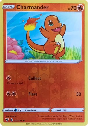 Charmander (023/185) (Reverse Cosmos Holo) [Sword & Shield: Vivid Voltage] | Gear Gaming Fayetteville