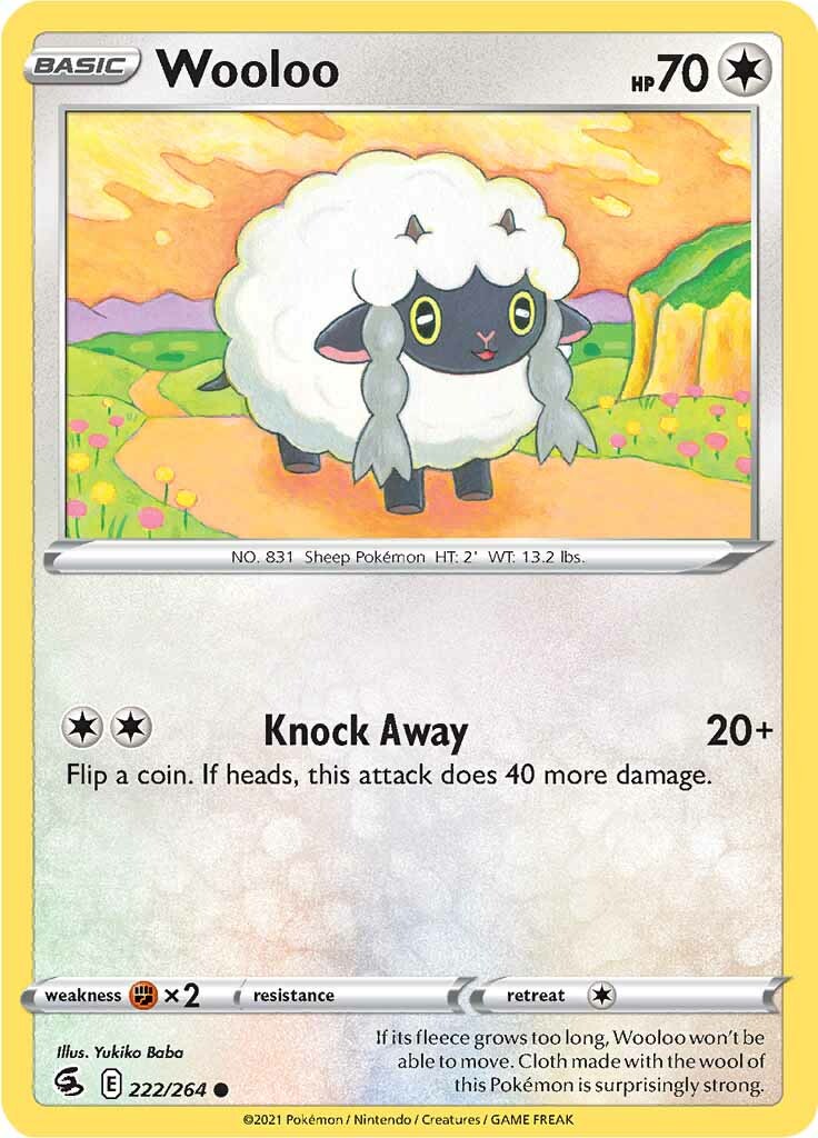 Wooloo (222/264) [Sword & Shield: Fusion Strike] | Gear Gaming Fayetteville