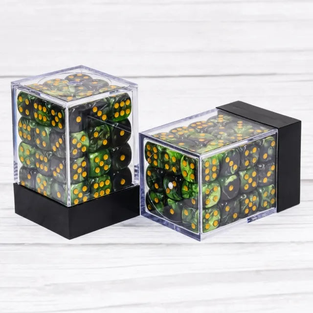 Green/Black 12mm D6 block of 36 dice | Gear Gaming Fayetteville