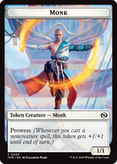 Bird // Monk Double-Sided Token [Tarkir: Dragonstorm Tokens] | Gear Gaming Fayetteville