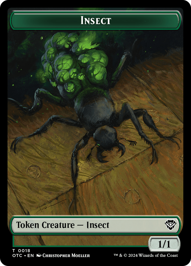 Insect // Elemental (0017) Double-Sided Token [Outlaws of Thunder Junction Commander Tokens] | Gear Gaming Fayetteville