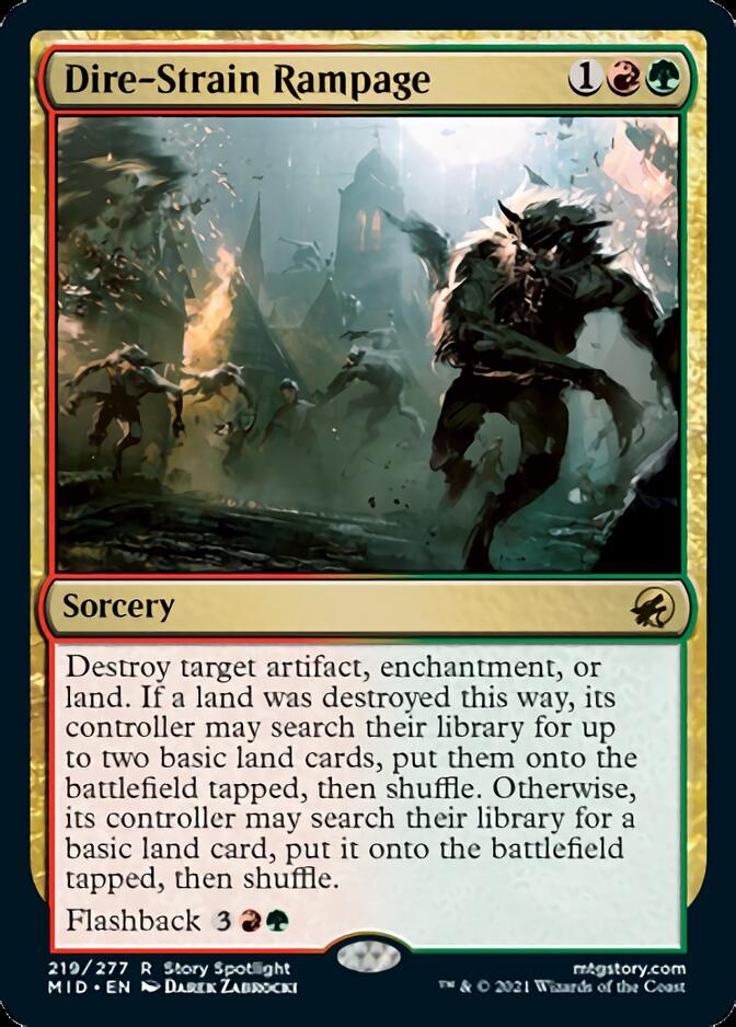 Dire-Strain Rampage [Innistrad: Midnight Hunt] | Gear Gaming Fayetteville