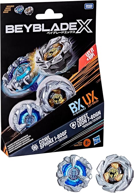 Beyblade X - Dual Pack: Coel Sphinx 1-80GF & Crest Leon 7-60GN | Gear Gaming Fayetteville