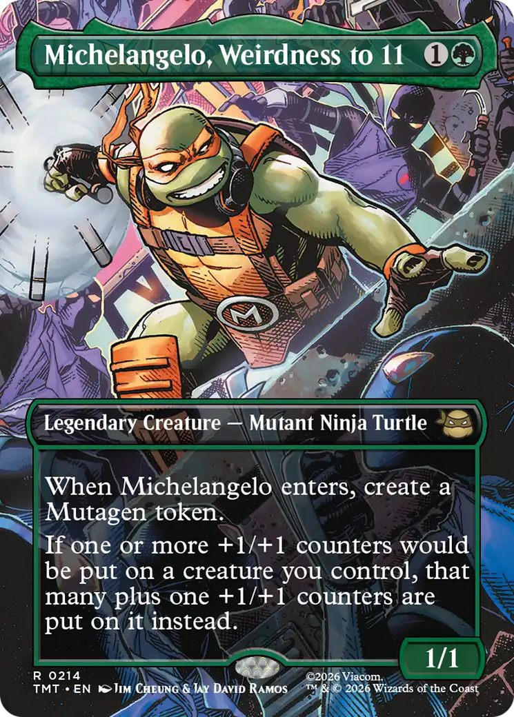 Michelangelo, Weirdness to 11 (Borderless) [Teenage Mutant Ninja Turtles] | Gear Gaming Fayetteville