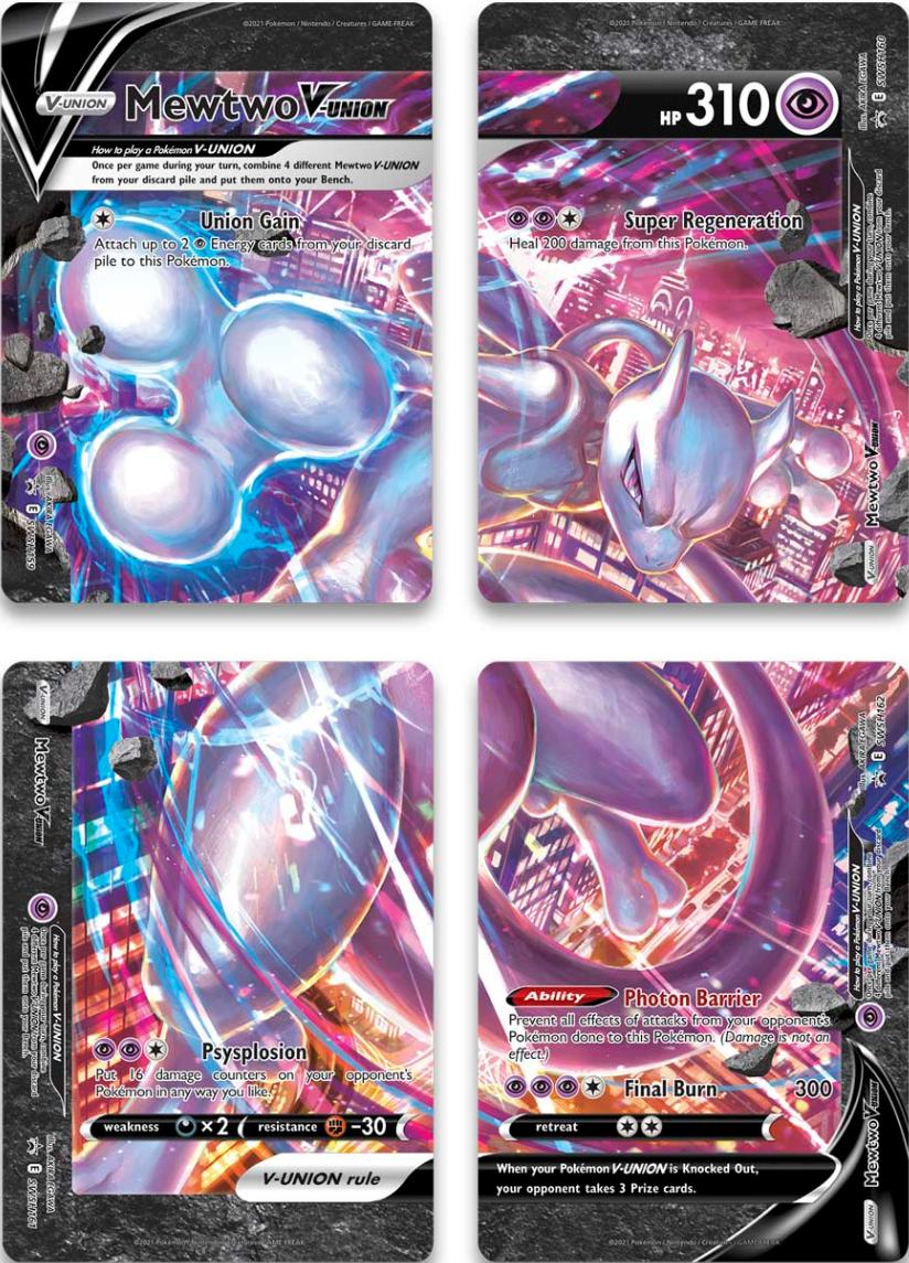 Mewtwo V-Union (Set of 4) [Sword & Shield: Black Star Promos] | Gear Gaming Fayetteville