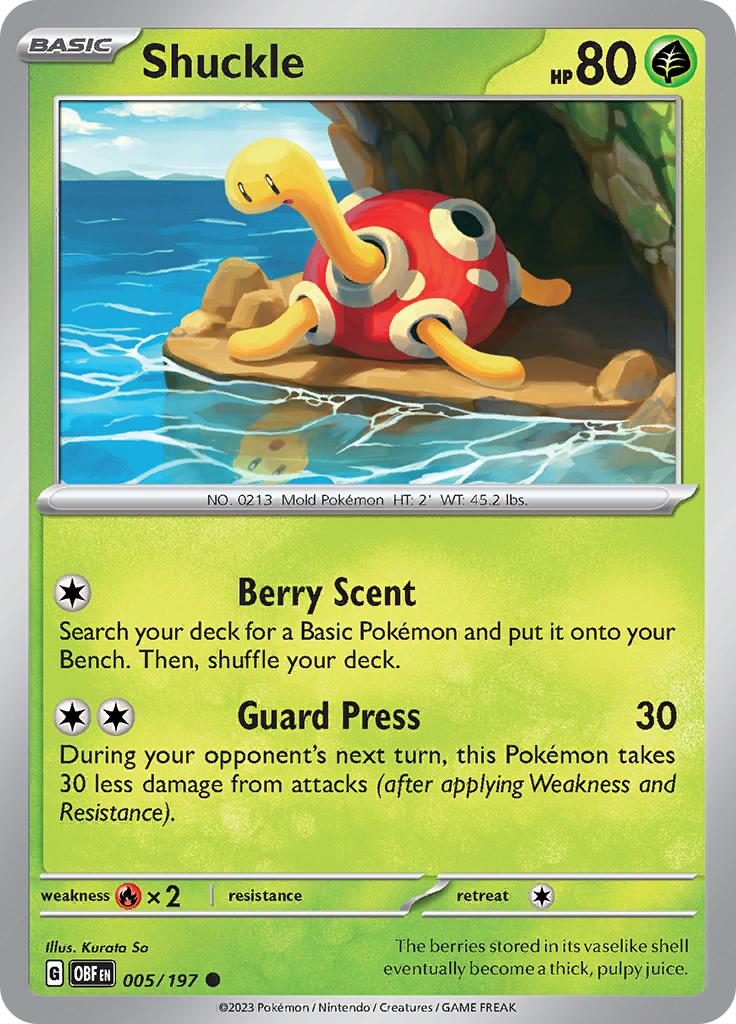 Shuckle (005/197) [Scarlet & Violet: Obsidian Flames] | Gear Gaming Fayetteville