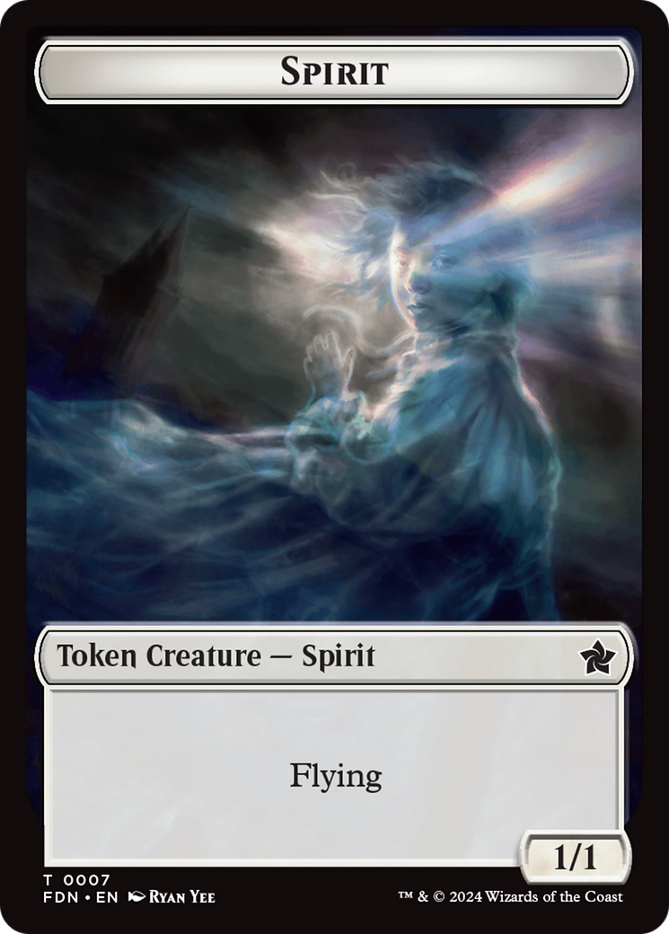 Spirit // Cat (0001) Doubled-Sided Token [Foundations Tokens] | Gear Gaming Fayetteville