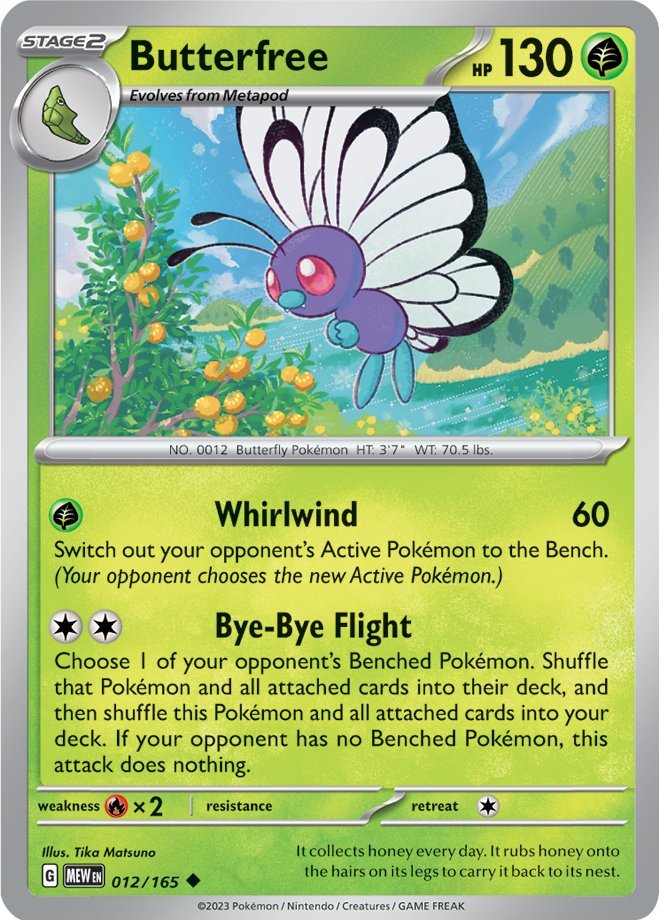 Butterfree (012/165) [Scarlet & Violet 151] | Gear Gaming Fayetteville