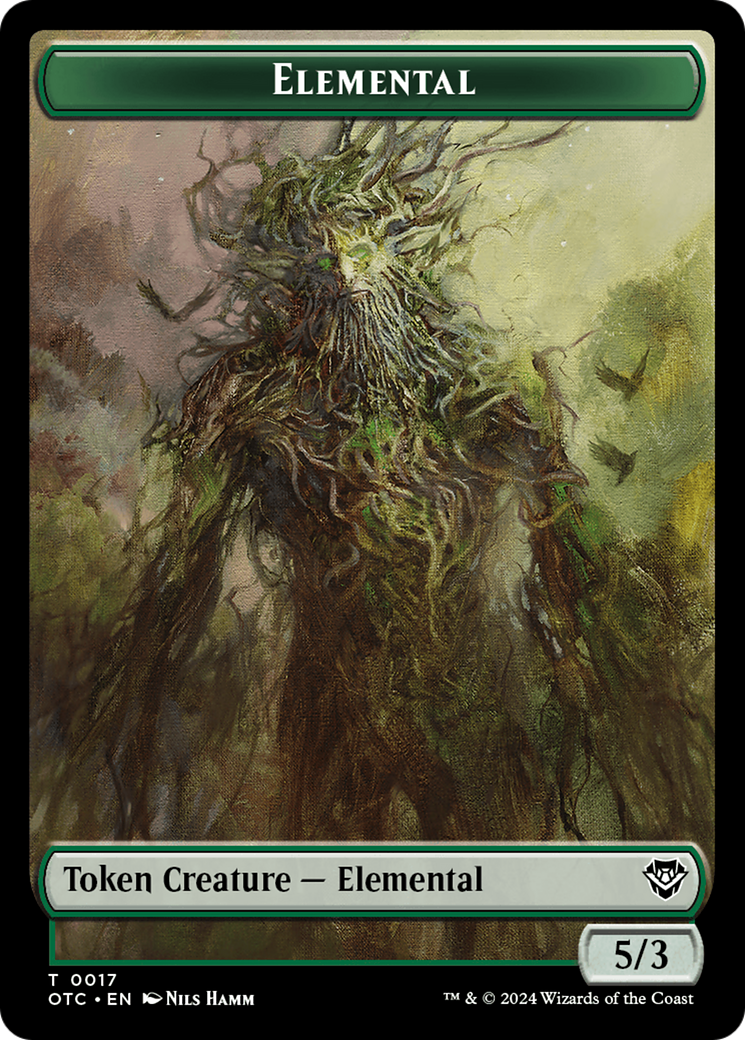 Insect // Elemental (0017) Double-Sided Token [Outlaws of Thunder Junction Commander Tokens] | Gear Gaming Fayetteville