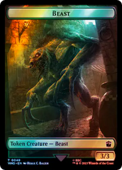 Human Noble // Beast Double-Sided Token (Surge Foil) [Doctor Who Tokens] | Gear Gaming Fayetteville