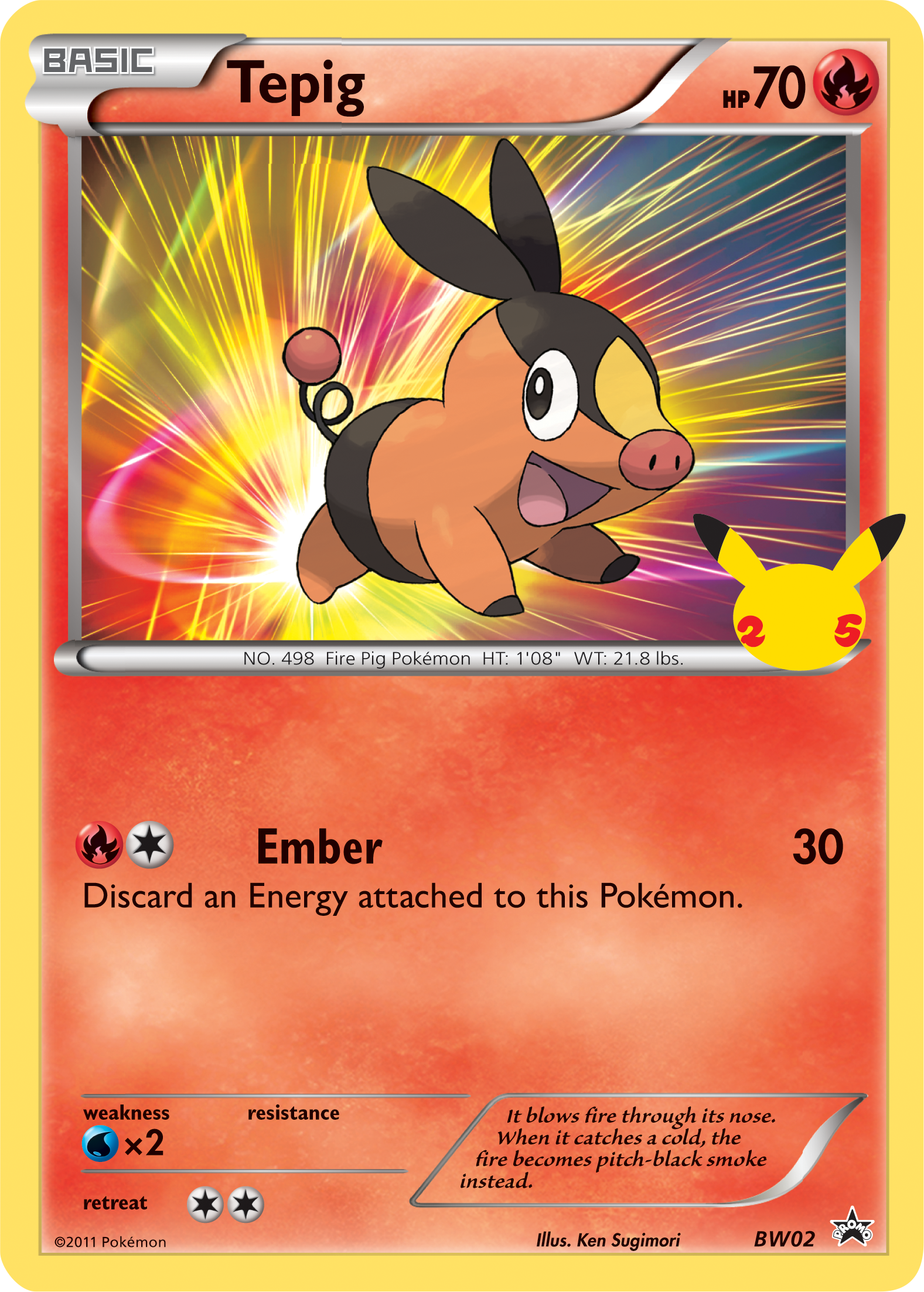 Tepig (BW02) (Jumbo Card) [First Partner Pack] | Gear Gaming Fayetteville