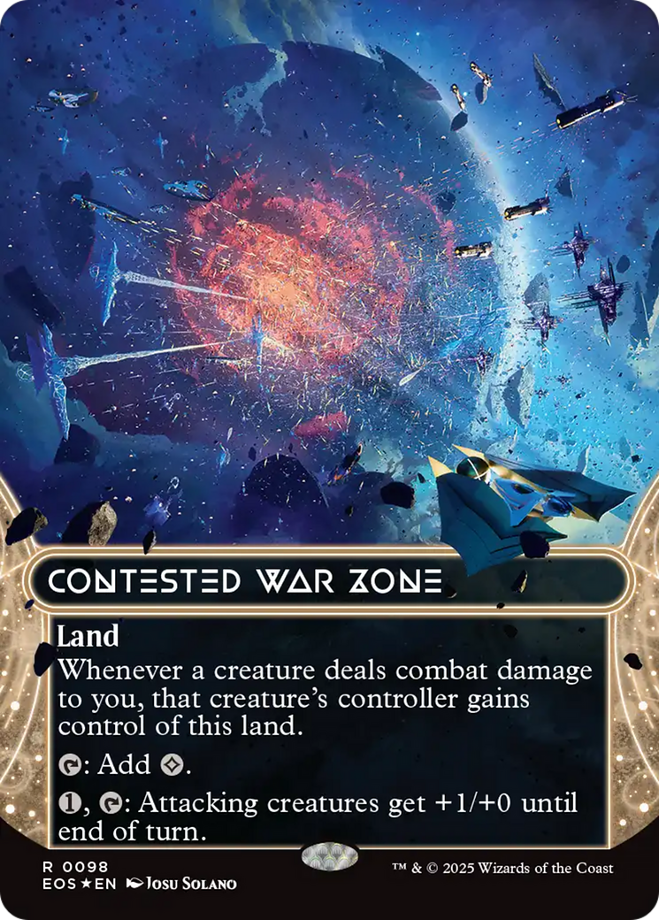 Contested War Zone (0098) (Borderless) (Galaxy Foil) [Edge of Eternities: Stellar Sights] | Gear Gaming Fayetteville