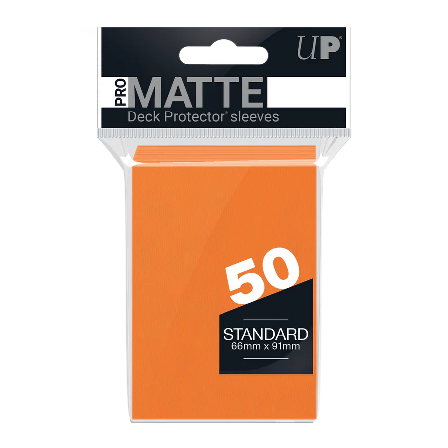 Regular Pro-Matte Sleeves – Orange (50ct) | Gear Gaming Fayetteville