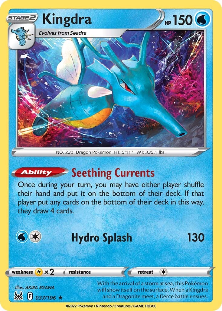 Kingdra (037/196) (Theme Deck Exclusive) [Sword & Shield: Lost Origin] | Gear Gaming Fayetteville