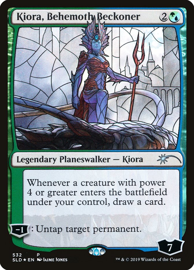 Kiora, Behemoth Beckoner (Stained Glass) [Secret Lair Drop Promos] | Gear Gaming Fayetteville