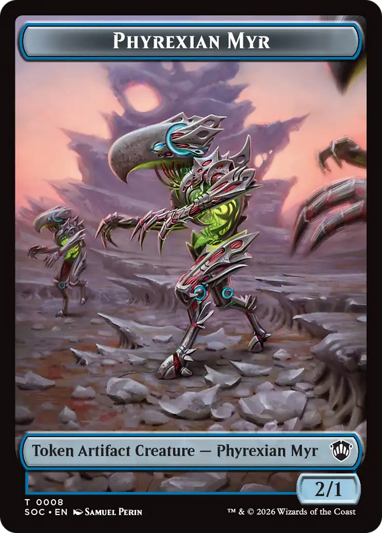Elemental (0021) // Phyrexian Myr Double-Sided Token [Secrets of Strixhaven Commander Tokens] | Gear Gaming Fayetteville