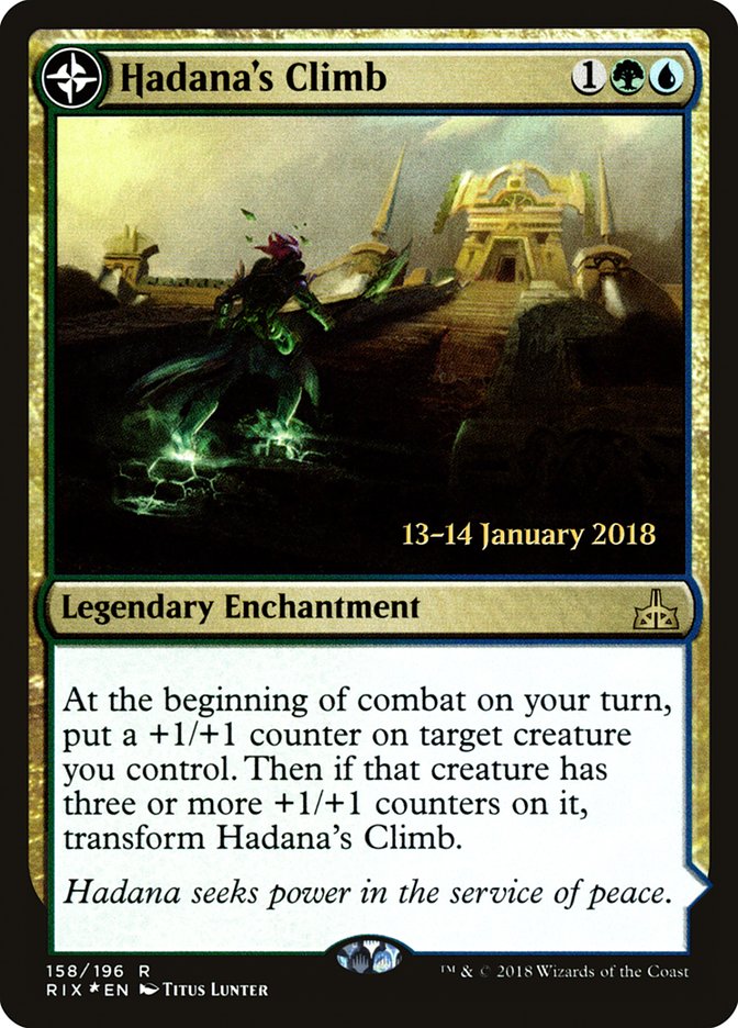 Hadana's Climb // Winged Temple of Orazca [Rivals of Ixalan Prerelease Promos] | Gear Gaming Fayetteville