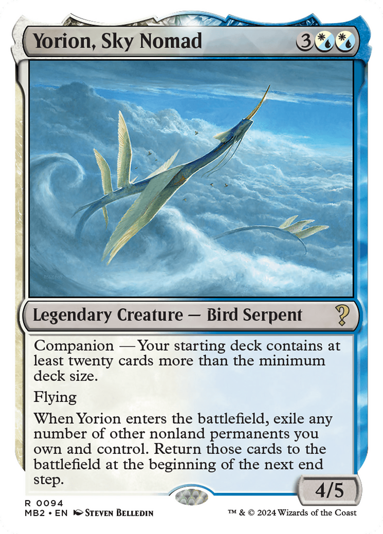 Yorion, Sky Nomad (White Border) [Mystery Booster 2] | Gear Gaming Fayetteville