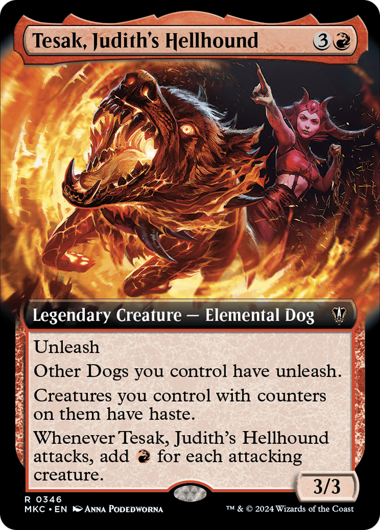 Tesak, Judith's Hellhound (Extended Art) [Murders at Karlov Manor Commander] | Gear Gaming Fayetteville