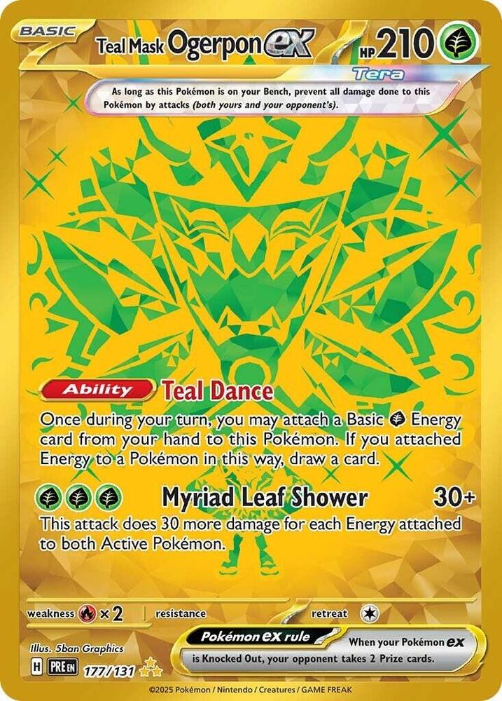 Teal Mask Ogerpon ex (177/131) [Scarlet & Violet: Prismatic Evolutions] | Gear Gaming Fayetteville