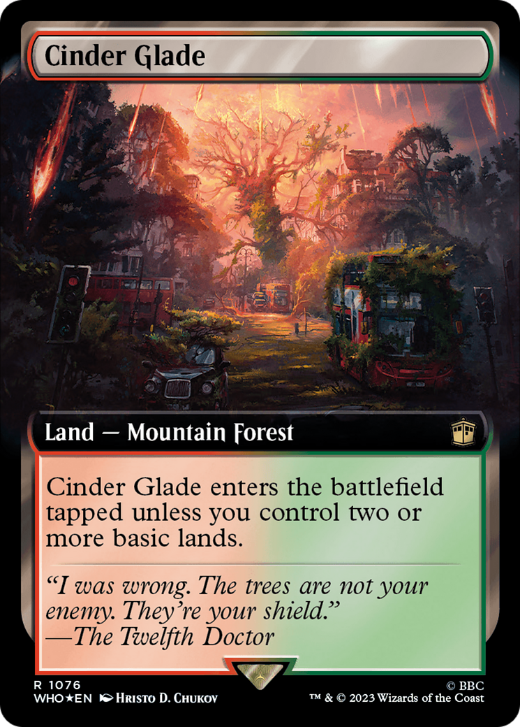 Cinder Glade (Extended Art) (Surge Foil) [Doctor Who] | Gear Gaming Fayetteville