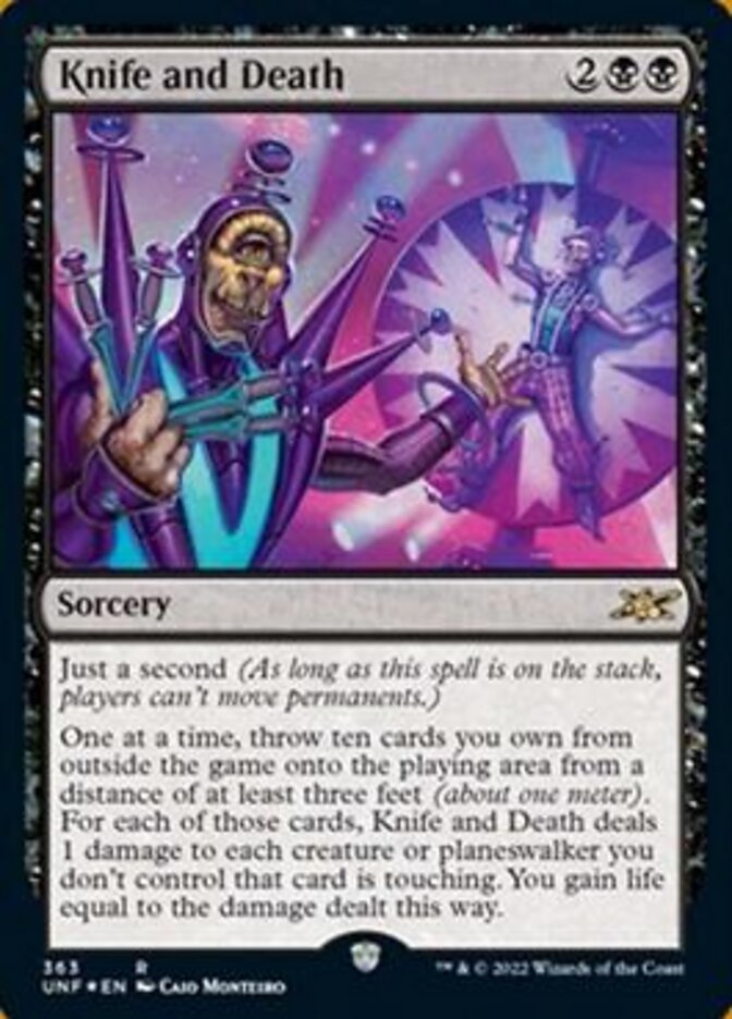 Knife and Death (Galaxy Foil) [Unfinity] | Gear Gaming Fayetteville