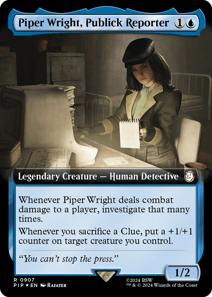 Piper Wright, Publick Reporter (Extended Art) (Surge Foil) [Fallout] | Gear Gaming Fayetteville