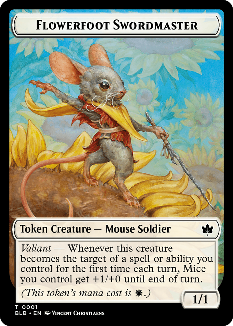 Rabbit // Flowerfoot Swordmaster Double-Sided Token [Bloomburrow Tokens] | Gear Gaming Fayetteville