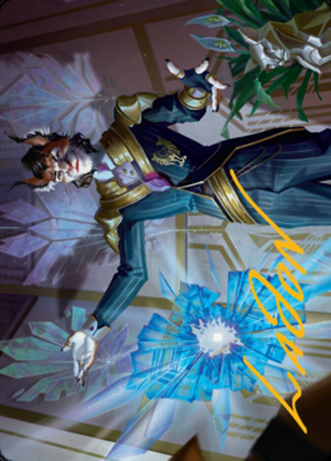Kros, Defense Contractor Art Card (Gold-Stamped Signature) [Streets of New Capenna Art Series] | Gear Gaming Fayetteville