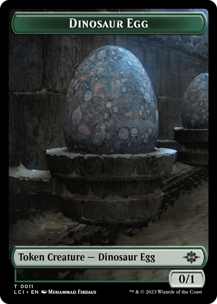 Dinosaur Egg // Dinosaur (0010) Double-Sided Token [The Lost Caverns of Ixalan Tokens] | Gear Gaming Fayetteville