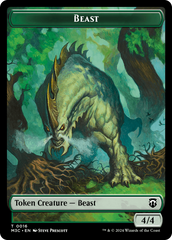 Elephant (Ripple Foil) // Beast (0016) Double-Sided Token [Modern Horizons 3 Commander Tokens] | Gear Gaming Fayetteville