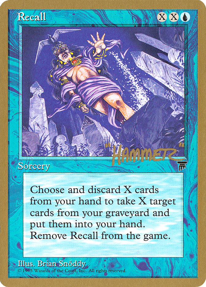Recall (Shawn "Hammer" Regnier) [Pro Tour Collector Set] | Gear Gaming Fayetteville