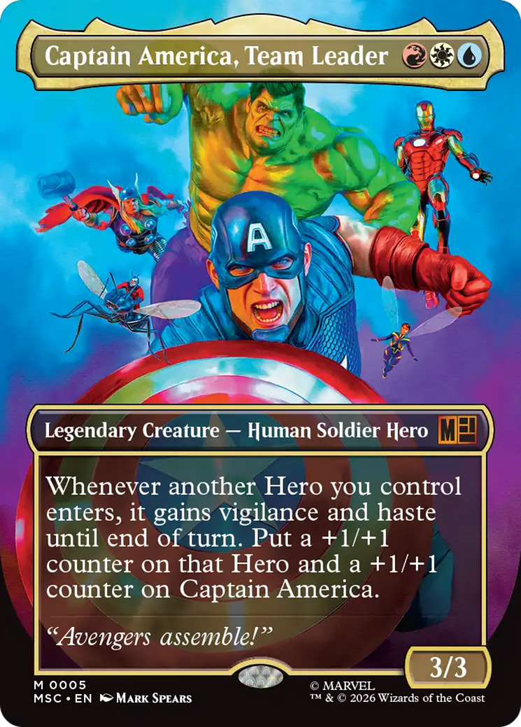 Captain America, Team Leader (Borderless) [Marvel Super Heroes Commander] | Gear Gaming Fayetteville