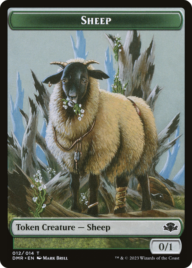 Sheep Token [Dominaria Remastered Tokens] | Gear Gaming Fayetteville