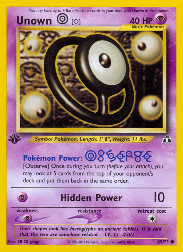 Unown [O] (69/75) [Neo Discovery 1st Edition] | Gear Gaming Fayetteville