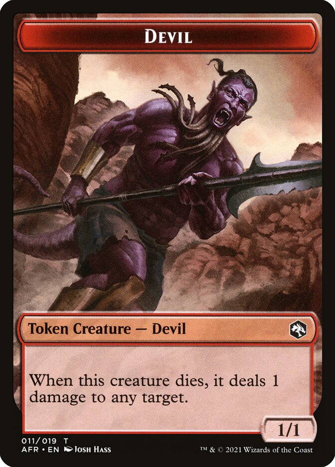 Devil // Icingdeath, Frost Tongue Double-Sided Token [Dungeons & Dragons: Adventures in the Forgotten Realms Tokens] | Gear Gaming Fayetteville