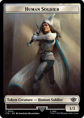 Human Soldier (0014) // Food (0023) Double-Sided Token (Surge Foil) [The Lord of the Rings: Tales of Middle-Earth Tokens] | Gear Gaming Fayetteville