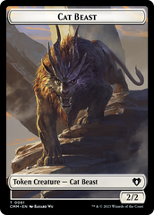 Cleric // Cat Beast Double-Sided Token [Commander Masters Tokens] | Gear Gaming Fayetteville