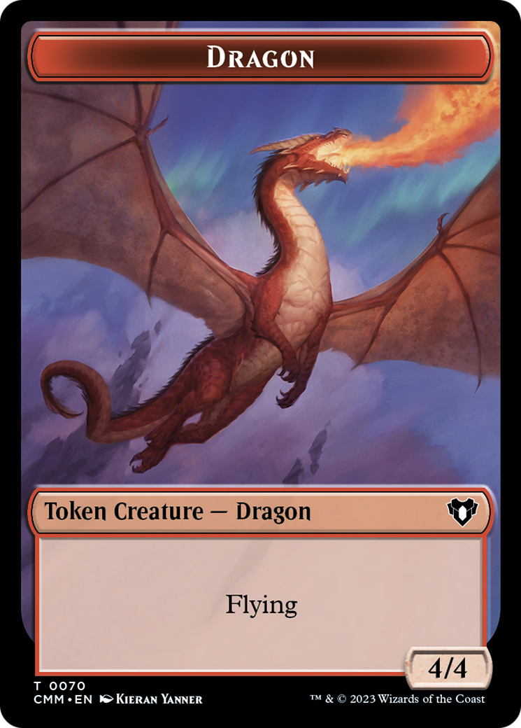 Dragon // Kor Ally Double-Sided Token [Commander Masters Tokens] | Gear Gaming Fayetteville