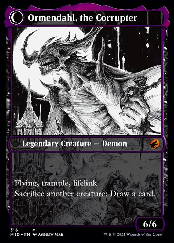 Jerren, Corrupted Bishop // Ormendahl, the Corrupted (Showcase Eternal Night) [Innistrad: Midnight Hunt] | Gear Gaming Fayetteville