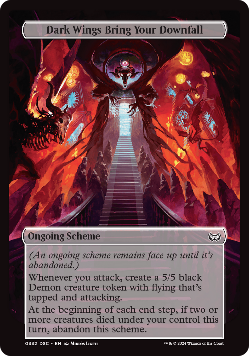 Dark Wings Bring Your Downfall (Full Art) [Duskmourn: Archenemy] | Gear Gaming Fayetteville