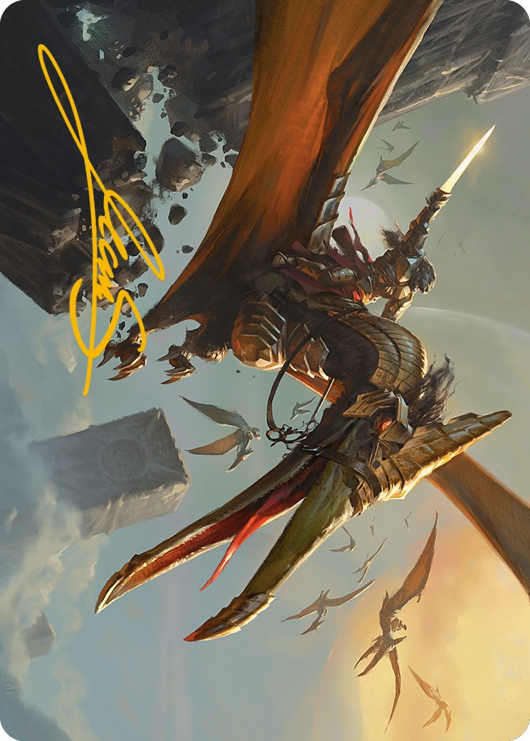Skyhunter Strike Force Art Card (Gold-Stamped Signature) [Phyrexia: All Will Be One Art Series] | Gear Gaming Fayetteville