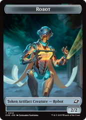 Robot // Emblem - Tezzeret, Cruel Captain Double-Sided Token [Edge of Eternities Tokens] | Gear Gaming Fayetteville