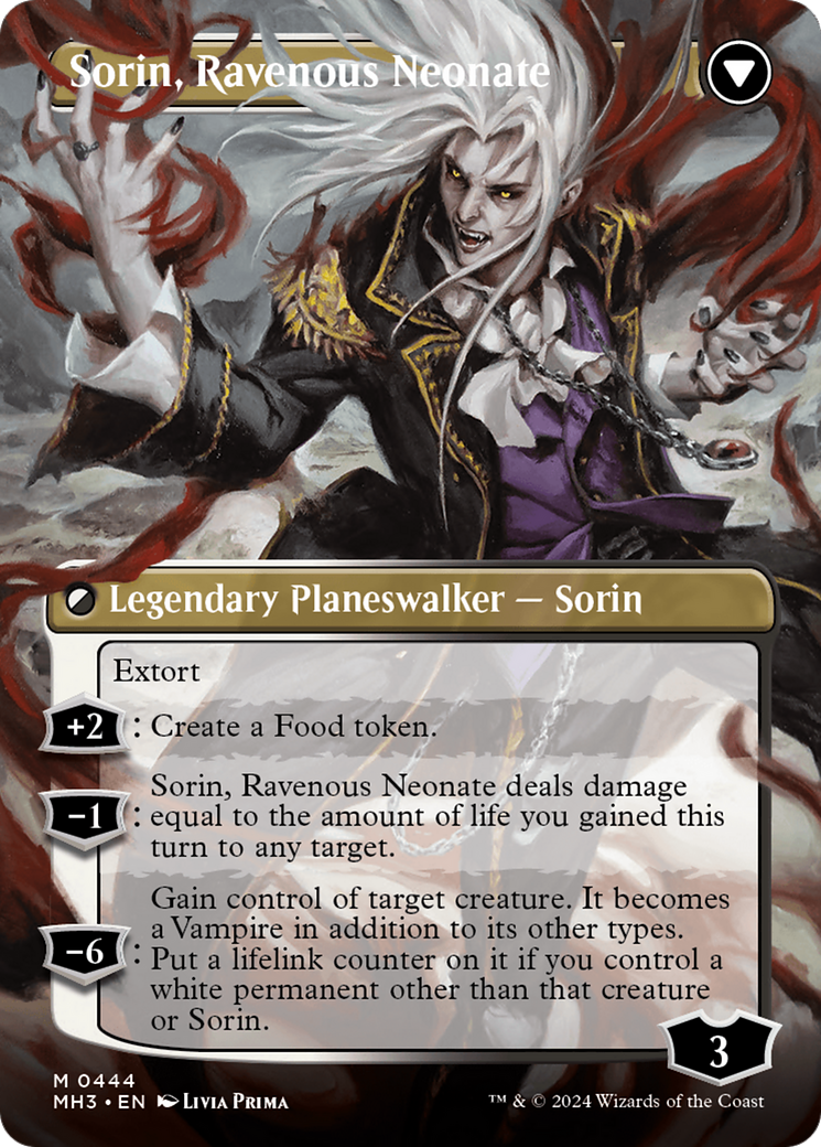 Sorin of House Markov // Sorin, Ravenous Neonate (Borderless) [Modern Horizons 3] | Gear Gaming Fayetteville