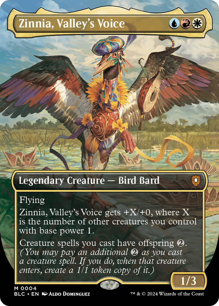 Zinnia, Valley's Voice (Borderless) [Bloomburrow Commander] | Gear Gaming Fayetteville